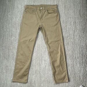 Levi’s 502 Men’s Tan Performance Taper Stretch Twill Pants Sz 36x34. EUC